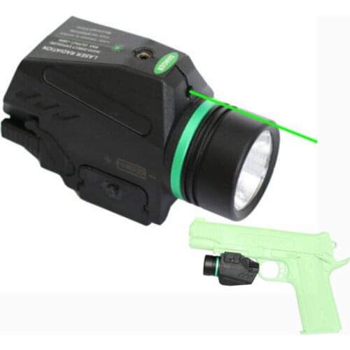 Tactical Green Laser Sight Combo And LED Flashlight 150 Lumens Fit 20MM Picatinny Rail Mount For Rifle Gun Airgun