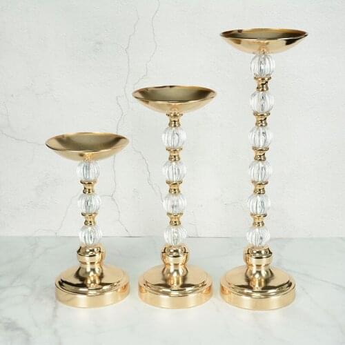 Gold Metal Flower Stand Designed Flower Pots Wedding Floral Arrangement Table Centerpiece Decoration