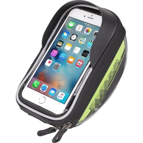 Motorcycle Handle Mounting Holder Waterproof Phone Bag Case Pouch Sunshade Green