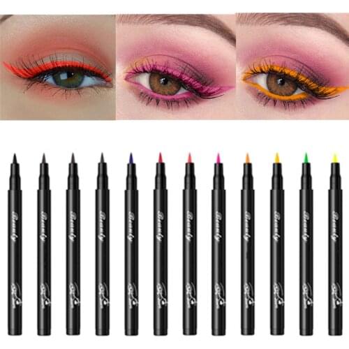 1PC Waterproof Colorful Liquid Eyeliner Pencils Fast Dry Long Lasting Thin Head Eye Liner Pen Makeup Tools Black/Blue/Red/Brown