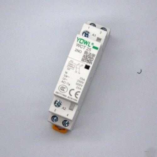 WCT-25A 2P 16A/20A/25A 220V/230V 50/60HZ din rail household ac contactor Wanlian Genuine