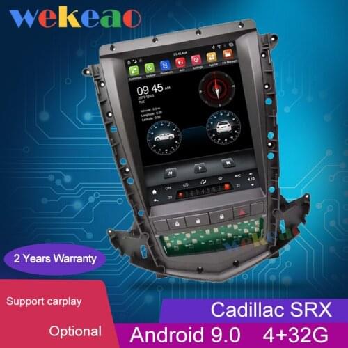 Wekeao Vertical Screen Tesla Style 10.4'' 1 Din Android 9.0 Car Dvd Player GPS Navigation Auto Radio For Cadillac SRX 2009-2012