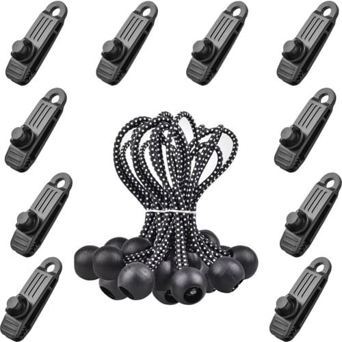 10PC Camping Tent Fixing Clip Adjustable Plastic Heavy Duty Windproof Awning Clamp Outdoor Tent Trap Clamps Tent Clips Accessory
