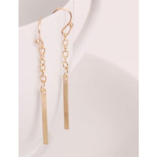 Contracted Fashion Boucle D'oreille Femme Longue Ear Hook Earrings Alloy Chain Pendantes Long Earings Fashion Jewelry For Women