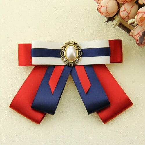 Women Hotel Work Office Party Club Banquet Neck Shirt Collar Bow Tie British Girl School Cosplay Uniform Butterfly Ribbon Bowtie