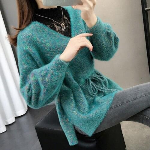 Sweater Women Argyle Warmsway Ladies Sweater Womens Autumn and Winter Thickening 2021 New Lace Bottoming Shirt