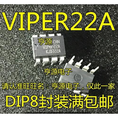 10PCS VIPER22A VIPER22 VIPer22A DIP8