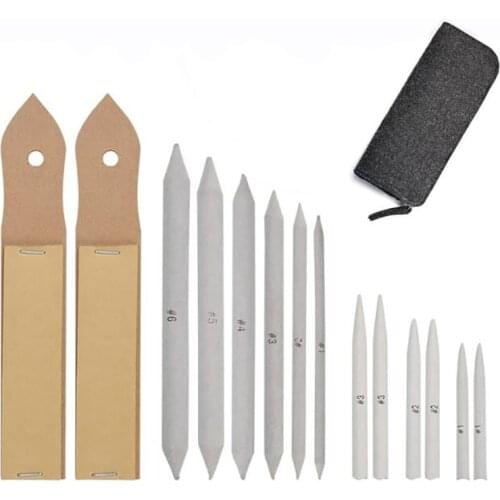 15Pcs Double Head Durable Art Drawing Tool Pastel New Blending Smudge Tortillon Material Escolar Sketching Paper Pencil Supplies