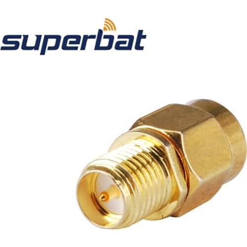Superbat 5pcs RP-SMA Adapter RP-SMA Plug to RP-SMA Jack Straight RF Coaxial Connector