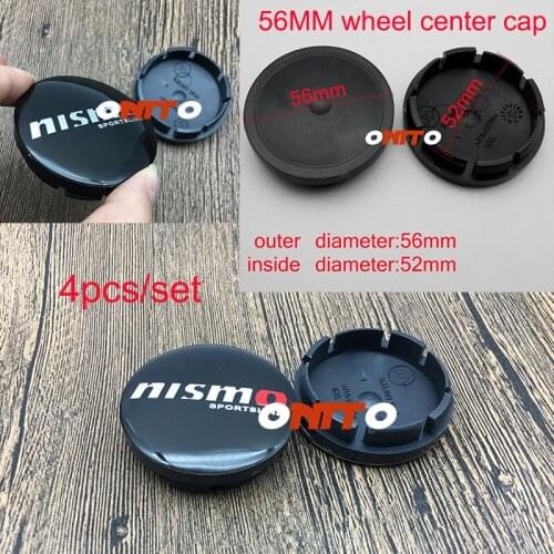 4PC Accessorie 56mm 2.2inch NISMO SPORTS LING logo Dust-proof Wheel Center Cap Cove For Tiida Teana Skyline Juke X-trail Almera