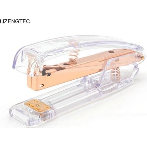Free Shipping LIZENGTEC New Design Golden Binding Stapler Machine For School Office Factory Supplies