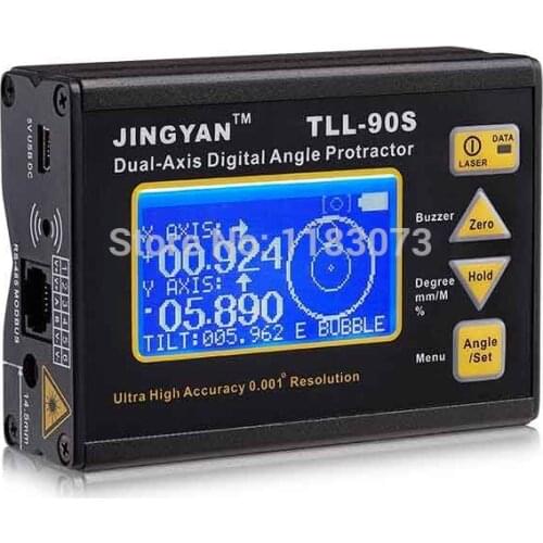 LCD Digital Protractor Inclinometer Professional Dual-axis Laser Level Tools Angle Meter High Accuracy 0.005 TLL-90S
