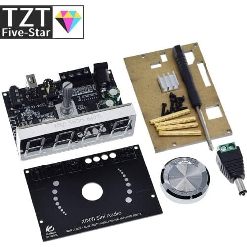 HIFI 50W*2 Stereo Bluetooth 5.0 Digital Power Amplifier Board Module With WIFI Timing Clock XY-W50L With Fashion Sense