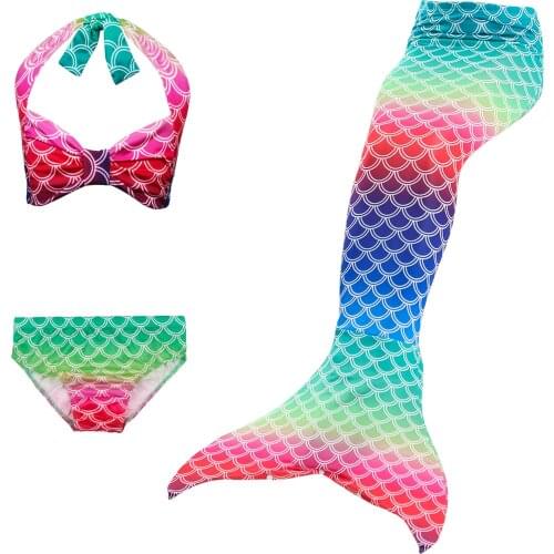 Girls Mermaid Tails Swimming Dresses Cosplay Costume Beach Clothes Little Children Swimsuit for Kids Swimmable Bikini