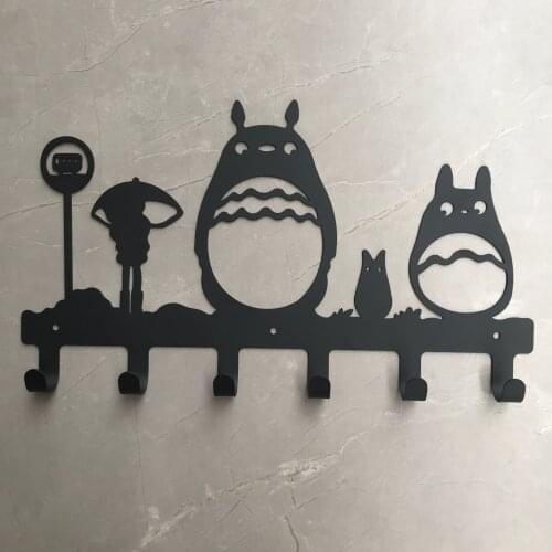 Japanese Cartoon Style Door Hook Wall Decor Clothes Coat Hat Hanger Kitchen Bathroom Towel Hooks Key Holder Gift For Children