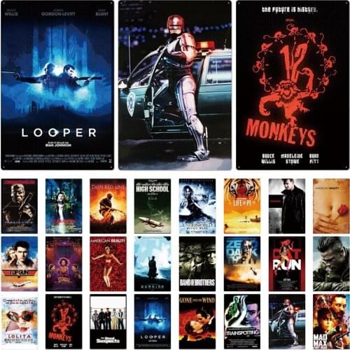 European Science Fiction Metal Sign Film Blockbuster War Wall Poster Iron Plaque Poster Plaque Metal Vintage Movie Metal