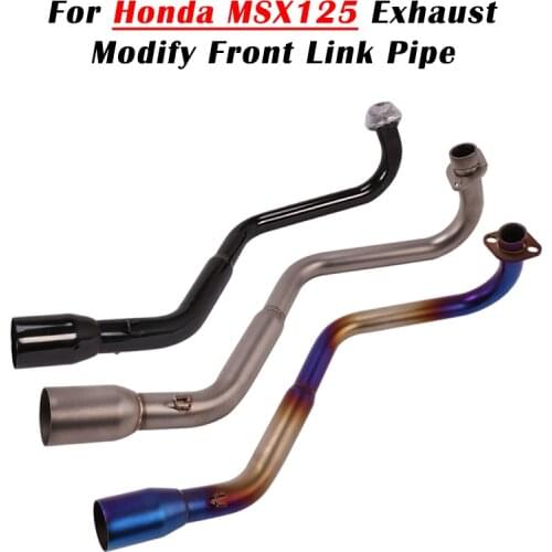 Slip On For HONDA GROM MSX125 MSX 125 SF 13 14 15 16 17 18 19 20 Motorcycle exhaust Escape Muffler Modify Front Link Mid Pipe