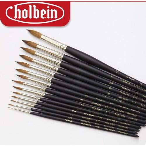 Holbein 510 Series Red mink hair, round head watercolor brush,For Artist Painting Brush Art Tool Professional Brush Art Supplies