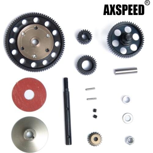 AXSPEED Gearbox Transmission Steel Gear Set for Axial SCX10 1/10 RC Crawler Car Upgrade Parts