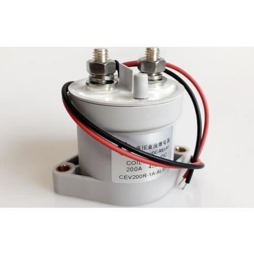 CEV200A Nitrogen Magnetic Arc Extinguishing High Voltage DC Relay Contactor Electric Vehicle with Auxiliary Contacts 9-36VDC