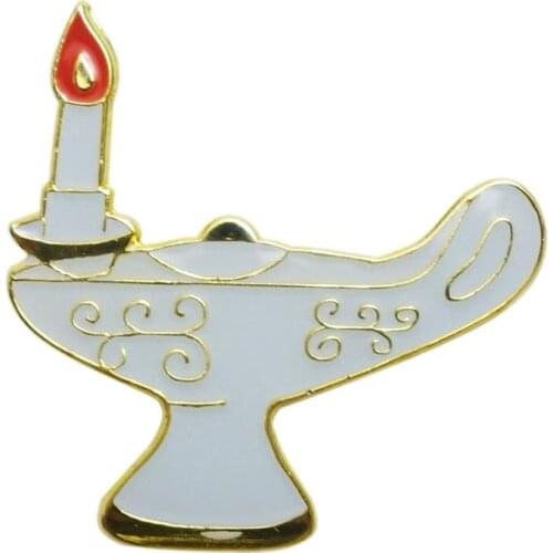 25mm Metal Enamel Pin Cartoon lamp badge brooch Lapel pin accessory Jeans bag Shirt Collar Fun Jewelry Gift for Friends