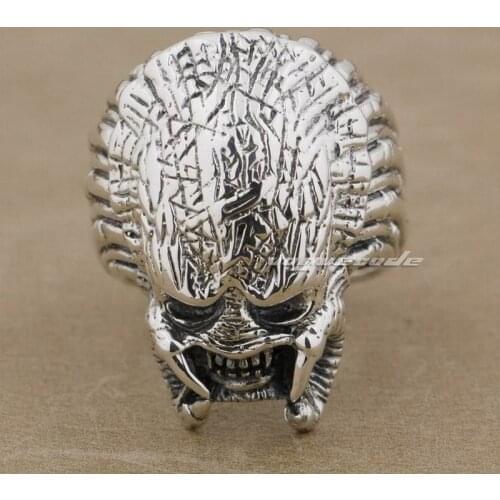 Alien Predator AVP 925 Sterling Silver Mens Biker Ring 9M003