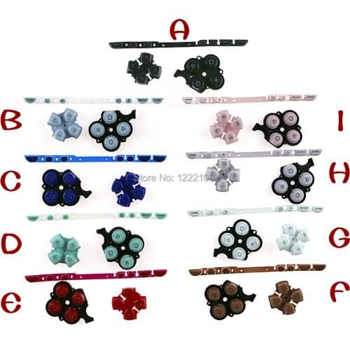 20sets Multi color Left Right Buttons Key pad Set Repair Replacement buttons for PSP 2000 PSP2000 Slim Console