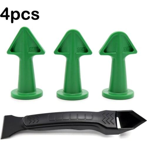 4Pcs Silicone Remover Caulk Finisher Sealant Smooth Scraper Grout Kit Glue Nozzle Cleaning Tile Dirt Tools Spatula Glue Shovel