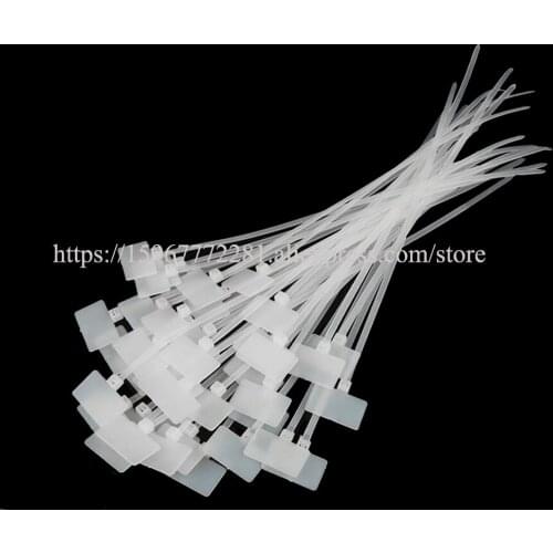 4x150mm network cable cable Marking label cable tie Network cable label cable tie Self-locking plastic label Nylon cable tie