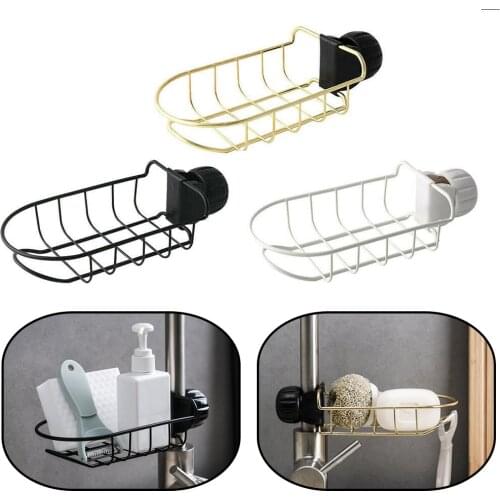 2021 Newest Kitchen Sink Faucet Sponge Soap Cloth Drain Rack Storage Organizer Holder-Shelf Bathroom