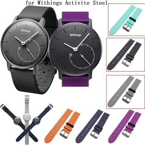 New Replacement Soft Silicone WatcthBand Strap For Withings Activite Steel/Withings Activite Pop Classic Soft Silicone Watchband