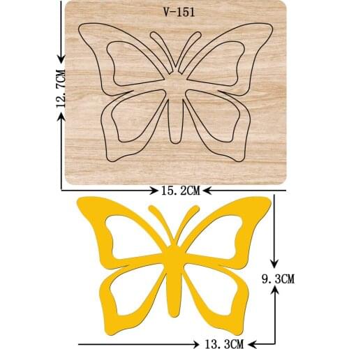 New butterfly wooden die cutting dies for scrapbooking /Multiple sizes /V-151