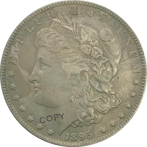 O 1895 United States Morgan 1 One Dollar Cupronickel Plated Silver collectibles Copy Coin