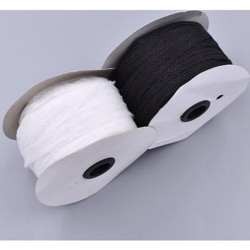 100Meters White Black Color Non-woven Fabric Fusible Single Sided Adhesive Tape Interlining Cloth Diy Sewing Accessories