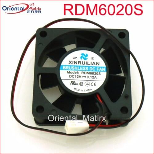 Free Shipping RDM6020S 60x60x20mm CPU Fan 12V 0.12A 2Pin Computer CPU Cooling Cooling Fan