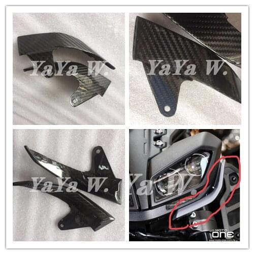 Carbon Fiber Motorbike Front Headlight Plate Fairing Decoration Cover Accessories for Yamaha MT-09 MT09 MT 09 2018 2017-2019