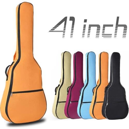 41 Inch Portable 5 Colors Oxford Fabric Acoustic Guitar Double Straps Padded Guitar Soft Case Gig Bag Waterproof Backpack