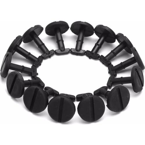 QILEJVS 20pcs Auto Car Floor Carpet Mat Clips Twist Lock with Washers For BMW E36 E46 Black Car Fastener & Clip Set