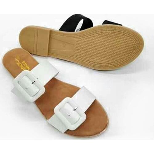 Summer Fashion Womens Cool Buckle Slides Sexy Brown Casual Flat Heeled Slippers Comfort Outside Female Sandals