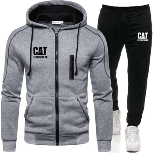 2020 Running Sports Tracksuit Men Zipper Sweatshirt And Sweatpants Casual Sportswear Suit Brand Long Sleeve Jacket Mens Clothes
