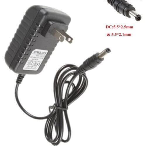 Black 15V 1A 2A America universal power adapter 100/240V AC to 5.5*2.5 mm DC charger for attendance meter scanner lever sound