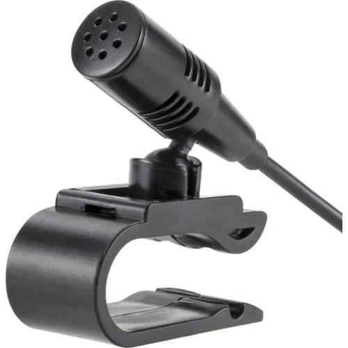 3.5mm External Microphone Mini Car Audio Wired Microphone W/ U Shaped Fixing Clip For Auto DVD Radio Mic Player 3M Long