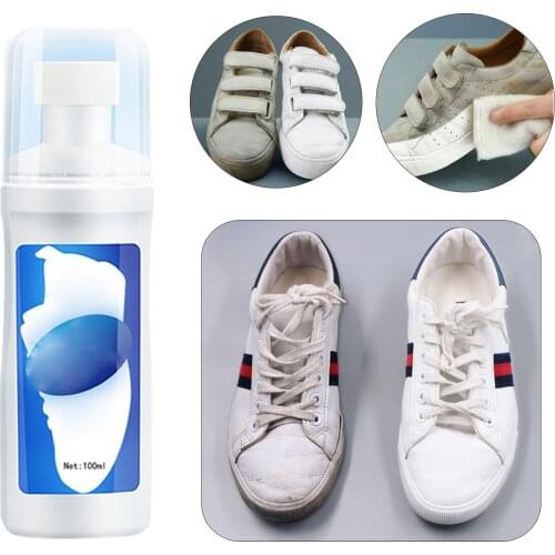100ml White Shoe Cleaner Is A Polish Cleaning Tool For Whitening Leisure Leather Shoes, Sports Shoes And TB Shoe Brush