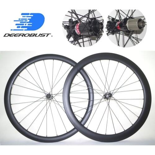 1204g 700C 38mm Symmetric 50mm Asymmetric x 25mm Tubular Road Disc Cyclocross Bicycle Carbon Wheels Bike Wheelset D411SB XDR 24H