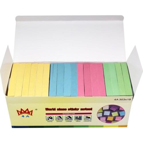 18 Pads 4A 303x18 Sticky Notes 3 x 3 Inches Cute Stationary Pastel Assorted Planner Stickers Notes Kawaii Memo Pad Notepad