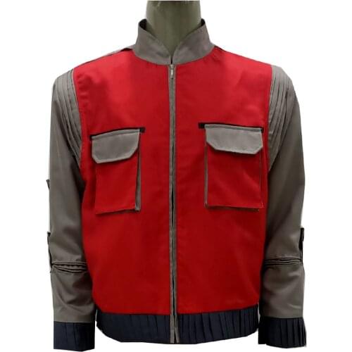 2020 Back To The Future Cosplay Back Future Costume Marlene Seamus Marty McFly Jr WHITE Outwear Coat Mens Jacket Outfits Costume