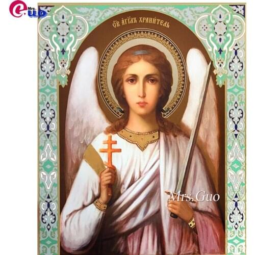 5D Diamond Embroidery Religion Women Full Square Diamond Painting Guardian Angels Picture Of Rhinestones Mosaic Wall Decor
