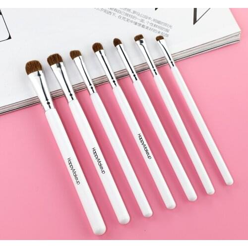 7pcs HappyMakeup eyeshadow Brushes Portable 4 colors For Foundation Powder Blush Eyeshadow Make Up Brush Cosmetics Beauty