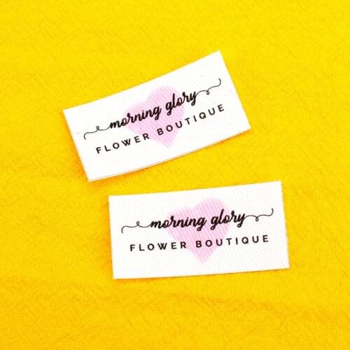 75 Custom Iron Labels, Logo or Text, Organic Cotton Fabric Name Label，Customized with Your Name (TB0116)