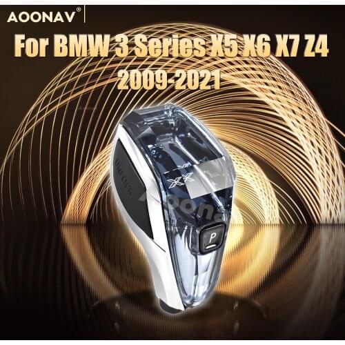 Car handles For BMW 3 Series X5 X6 X7 Z4 2009-2021 Gear shift knob crystal head Gearbox Lever Accessories Car-Styling